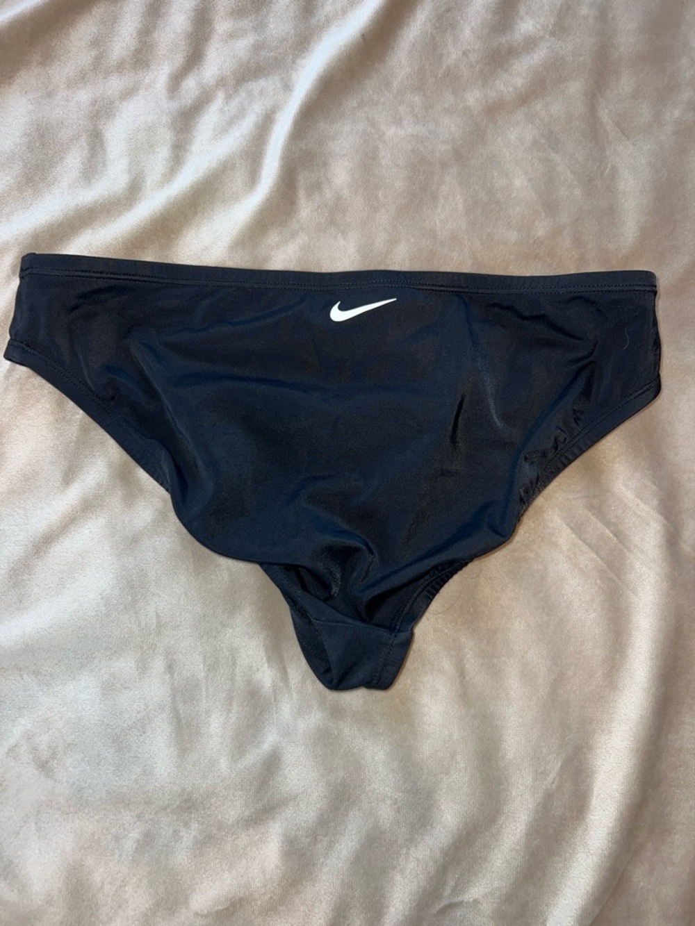 Nike Black Swim Brief with White Swoosh